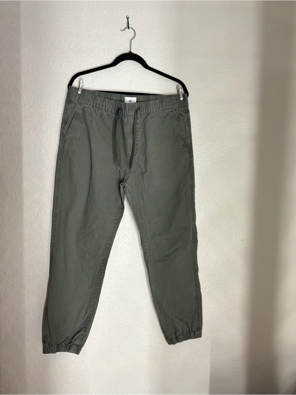 H&M Men's Olive Green Drawstring Joggers